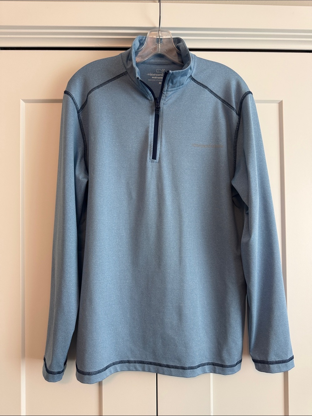 Vineyard Vines Men's Sky Blue Half-Zip Performance Pullover